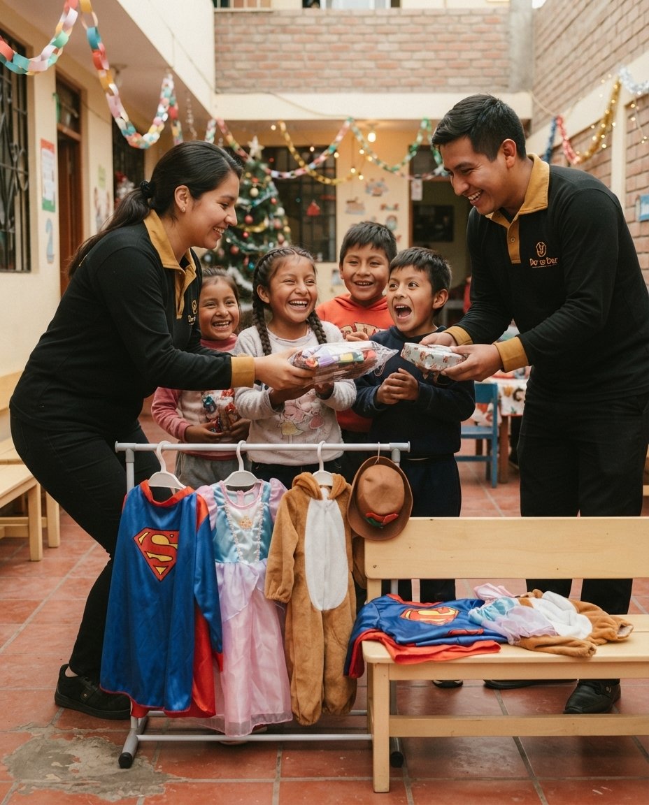 Disfraces donados para los niños