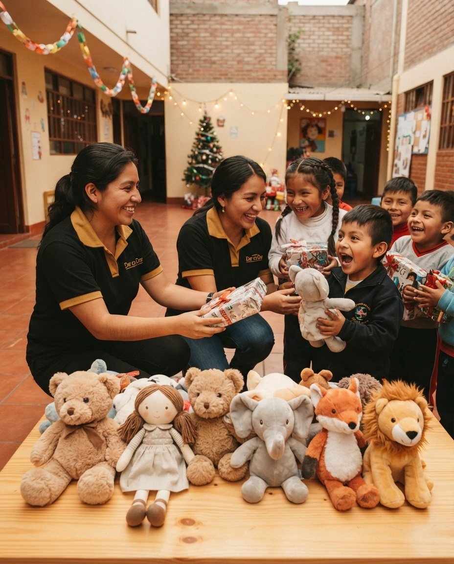 Peluches donados listos para alegrar a un niño